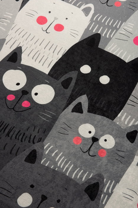 Conceptum Alfombra Cats - Grey 100 x 160 cm